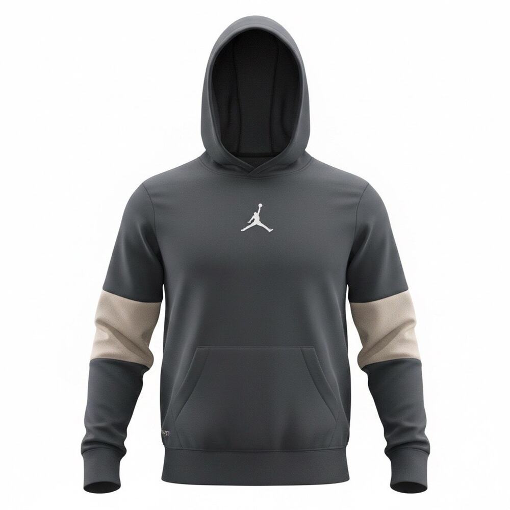 Nike Air Jordan DRI-FIT Hoodie Pullover Kids/Youth Size Large 12-13y Black Grey